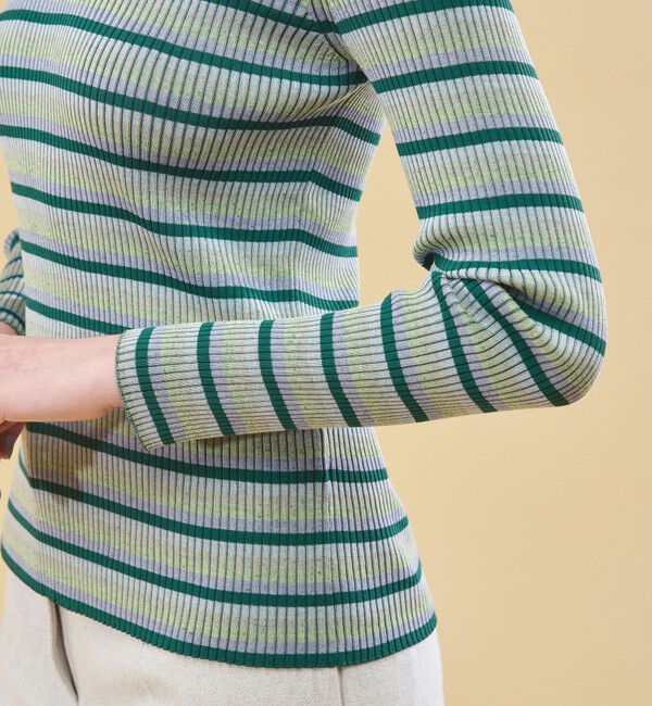 DES PRES「コットンアセテートリブ クルーネックプルオーバー」|ニット・セーター|