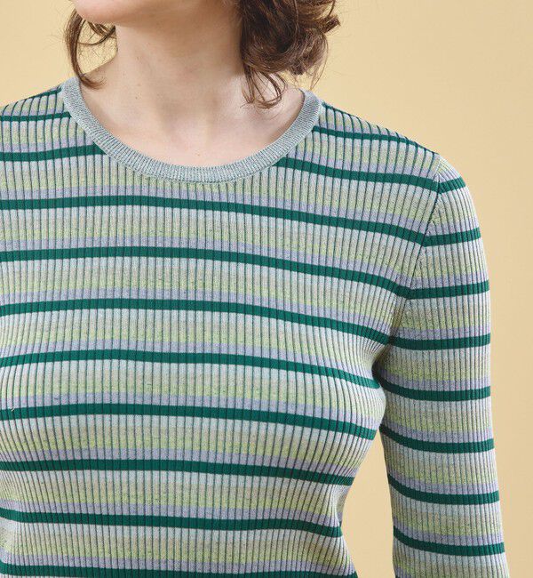 DES PRES「コットンアセテートリブ クルーネックプルオーバー」|ニット・セーター|