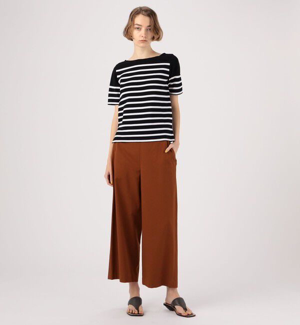 MACPHEE「コットンレーヨンストレッチ セミワイドクロップドパンツ」|その他|