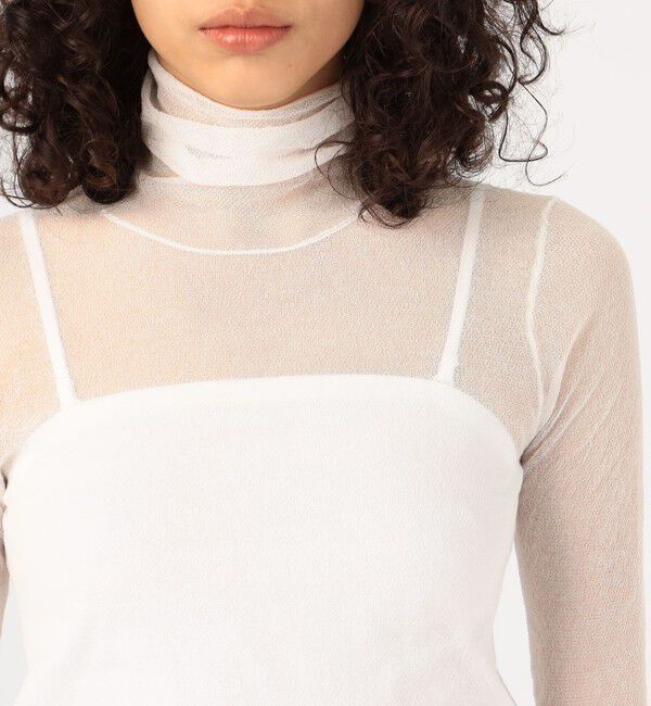 CABaN「コットンナイロン シアータートルネックプルオーバー」|ニット・セーター|