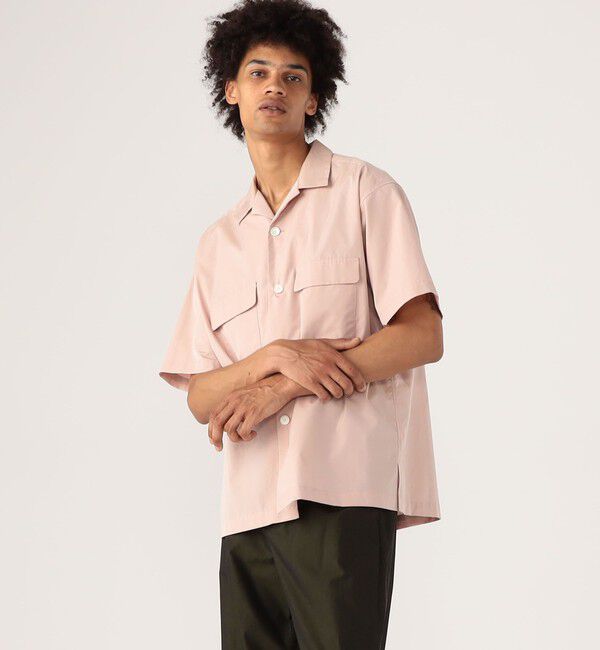 CABaN「CABaN コットンシャンブレー ダブルポケット半袖シャツ」|シャツ・ブラウス|