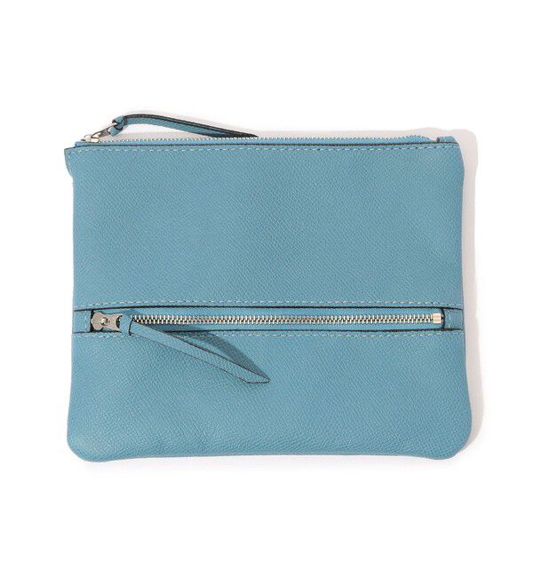 TOMORROWLAND GOODS「【別注】BROOKLYN MUSEUM シュリンクレザー ポーチ」|ポーチ|63 ライトブルー