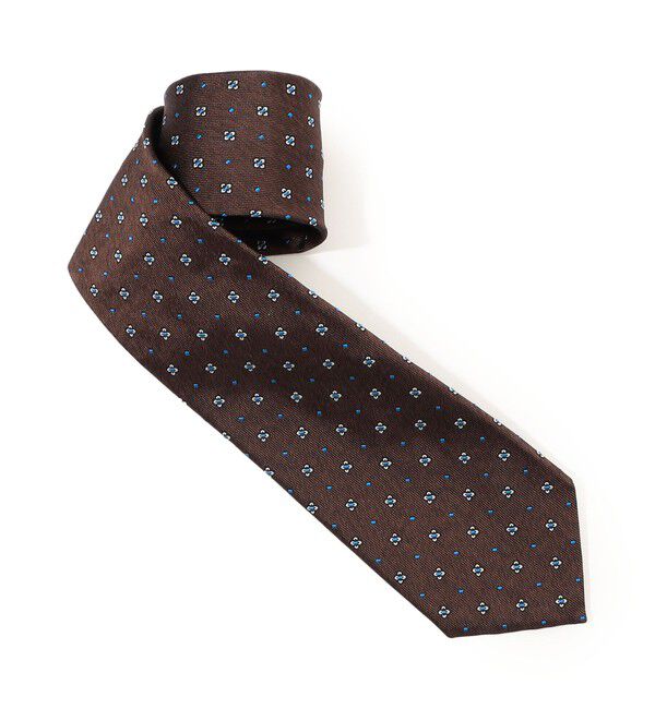 TOMORROWLAND GOODS「TOMORROWLAND シルク 小紋柄ネクタイ」|ネクタイ・蝶ネクタイ|46 ブラウン系