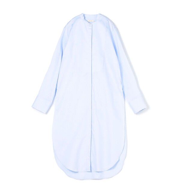 DES PRES「ドビークロス ブザムシャツワンピース」|ワンピース|61 ライトブルー