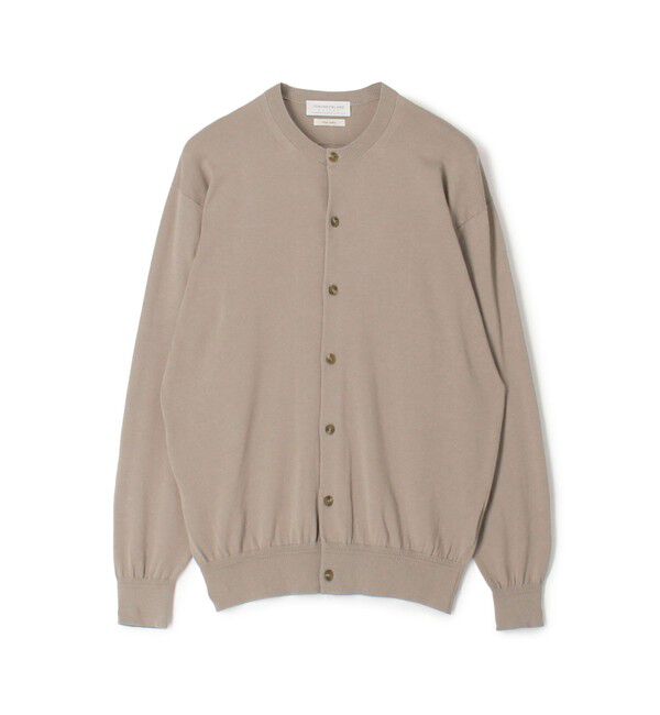 TOMORROWLAND MENS「TOMORROWLAND tricot ギザコットン クルーネックカーディガン」|カーディガン|43 ベージュ
