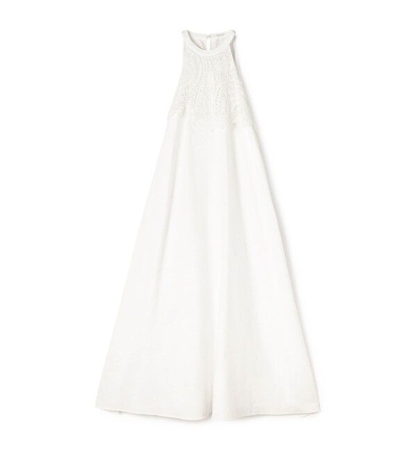MACPHEE「レイヤードクロシェ ホルターネックワンピース」|ワンピース|11 ホワイト