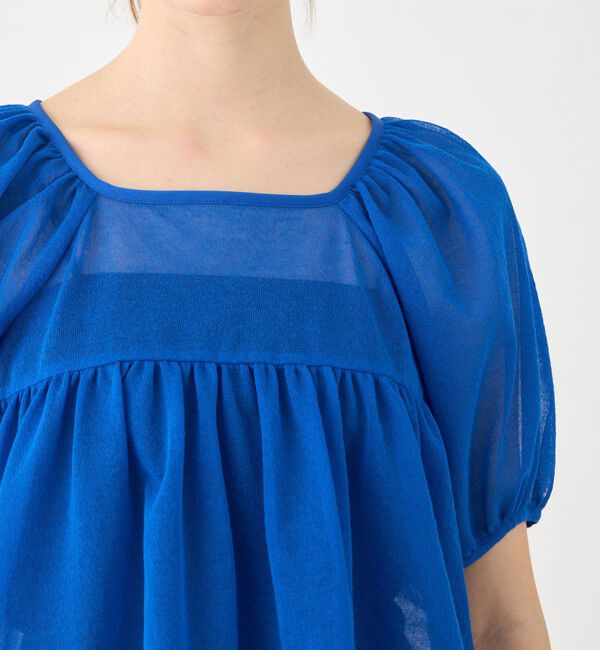 Ballsey「ドライコットンポリエステル ボリュームギャザープルオーバー」|ニット・セーター|