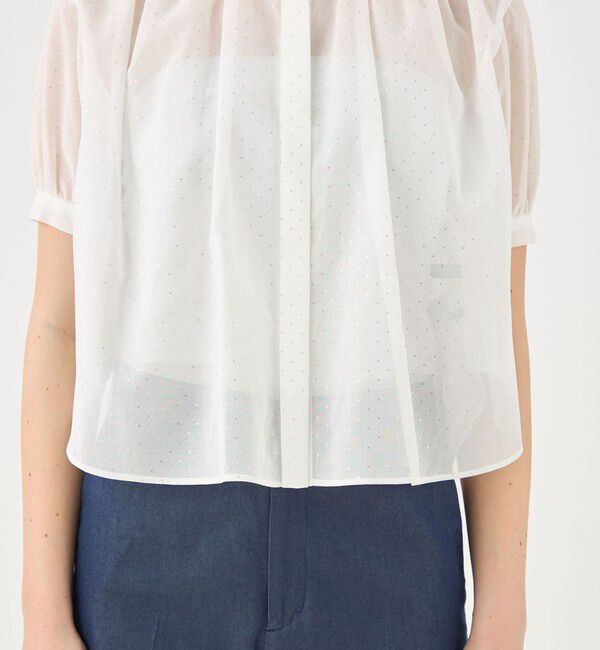 TOMORROWLAND collection「シルバードットプリント パフスリーブブラウス」|シャツ・ブラウス|