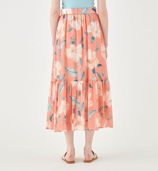 Ballsey「バチックフラワープリント ボリュームティアードスカート」|フレア|