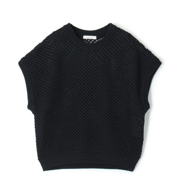 MACPHEE「コットンメッシュ クルーネックプルオーバー」|ニット・セーター|19 ブラック