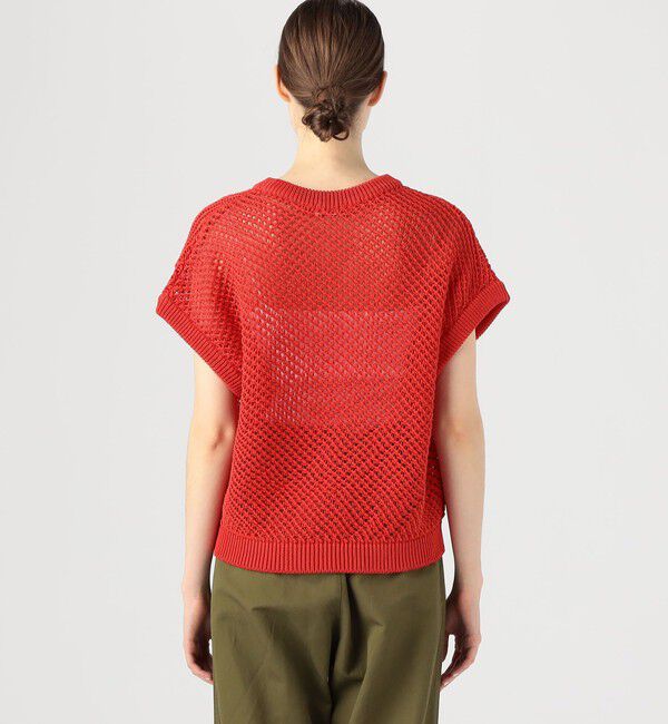 MACPHEE「コットンメッシュ クルーネックプルオーバー」|ニット・セーター|