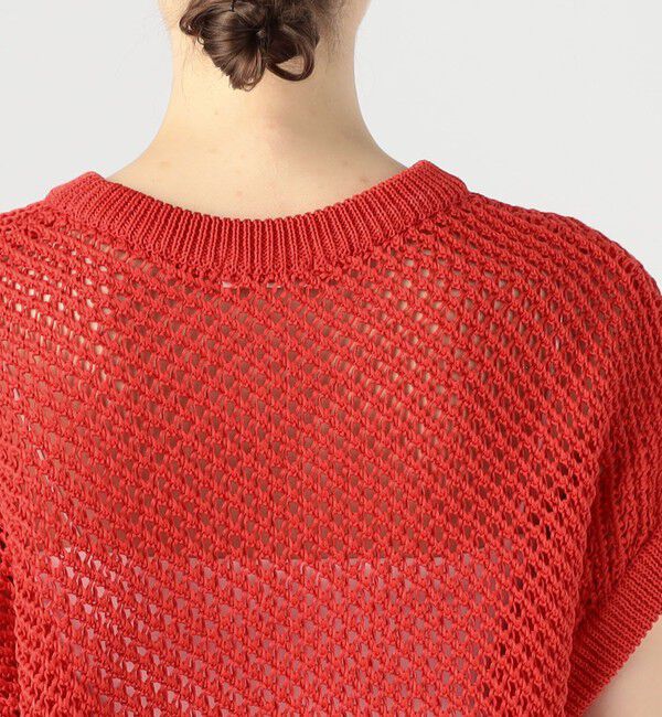 MACPHEE「コットンメッシュ クルーネックプルオーバー」|ニット・セーター|