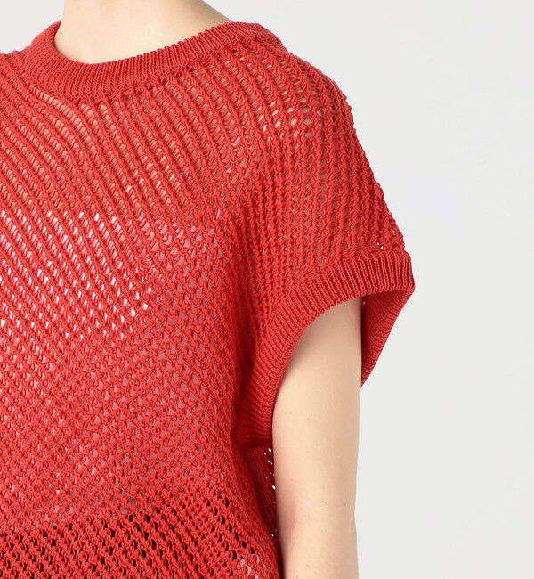 MACPHEE「コットンメッシュ クルーネックプルオーバー」|ニット・セーター|