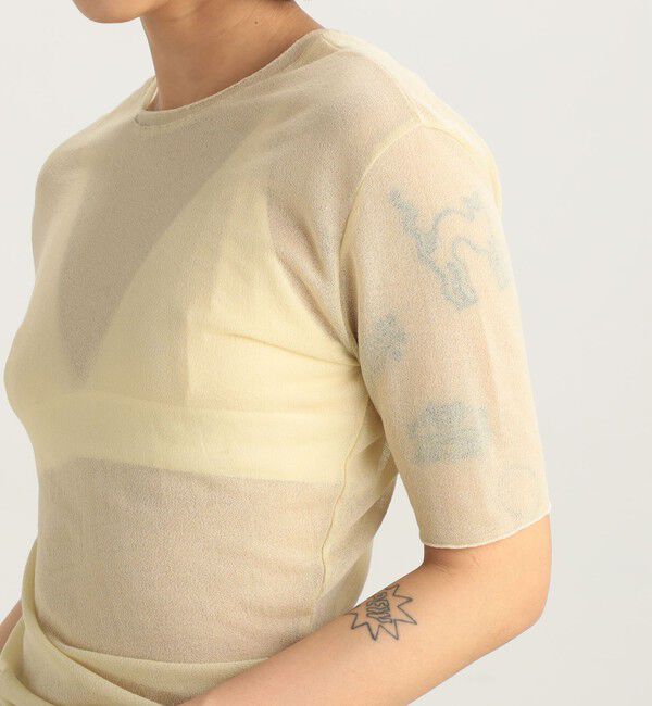 Edition「ツイストシアー ハーフスリーブトップス」|Tシャツ・カットソー|