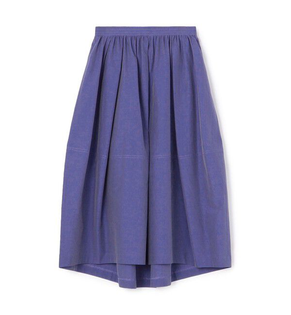 TOMORROWLAND collection「コットンシルクシャンブレー バレルスイングスカート」|フレア|67 ダークブルー