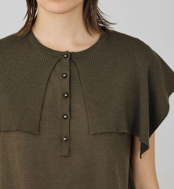 DES PRES「ウーステッドウール ケーププルオーバー」|ニット・セーター|