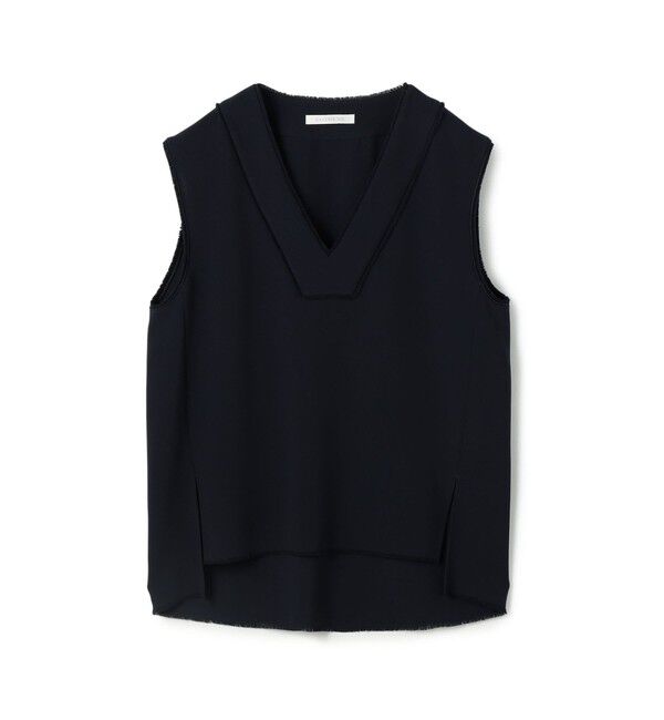 GALERIE VIE「ダブルクロス Vネックスリーブレスベスト」|ベスト・ジレ|69 ネイビー
