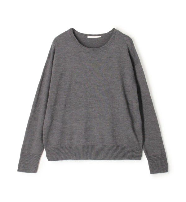GALERIE VIE「ウーステッドウール クルーネックプルオーバー」|ニット・セーター|17 チャコールグレー