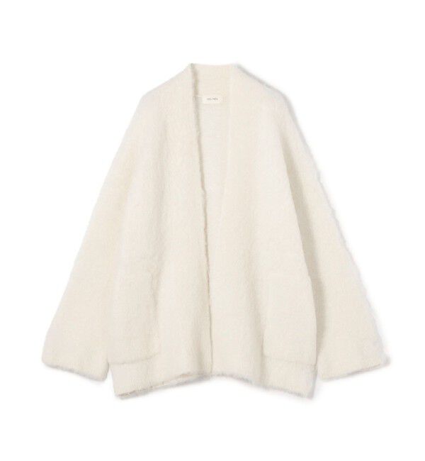 DES PRES「スーリーアルパカ カラーレスニットジャケット」|ノーカラージャケット|11 ホワイト