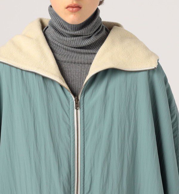 BACCA「レーヨンウール リバーシブルポンチョ」|ダッフルコート|