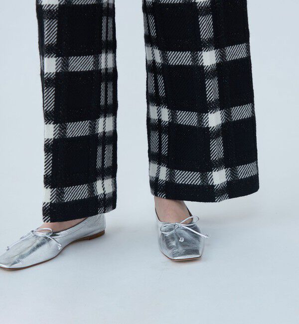 TOMORROWLAND collection「オーロラペーンチェック ワイドストレートパンツ」|その他|