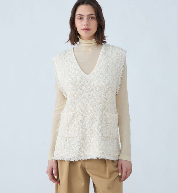 MACPHEE「パイルジャカード Vネックベスト」|ベスト・ジレ|