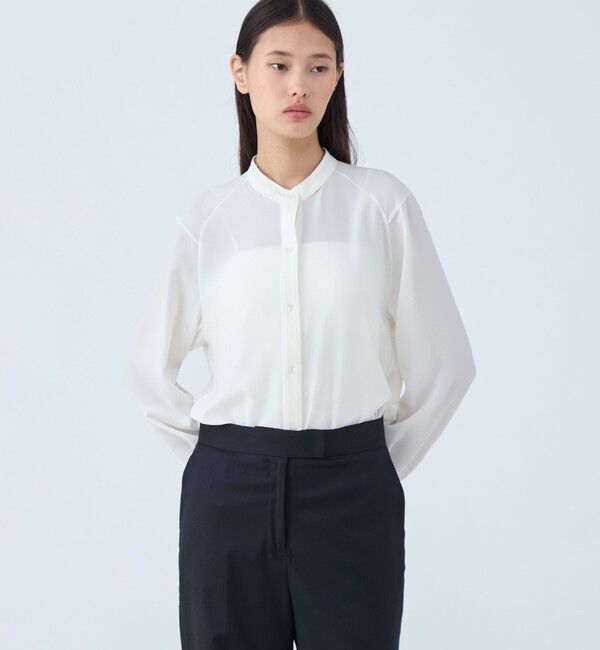 TOMORROWLAND collection「ポリエステルアムンゼン ハンドステッチブラウス」|シャツ・ブラウス|