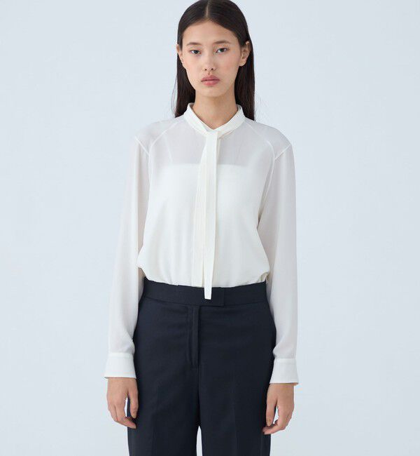 TOMORROWLAND collection「ポリエステルアムンゼン ハンドステッチブラウス」|シャツ・ブラウス|