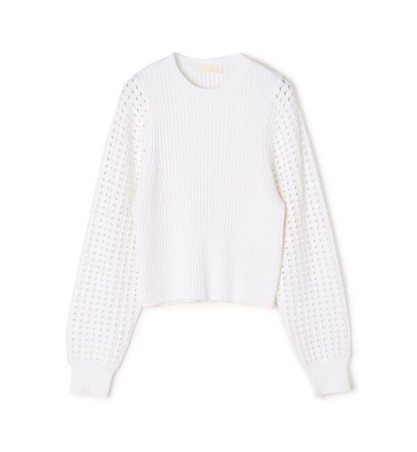 Ballsey「レーヨンストレッチ クルーネックプルオーバー」|ニット・セーター|11 ホワイト