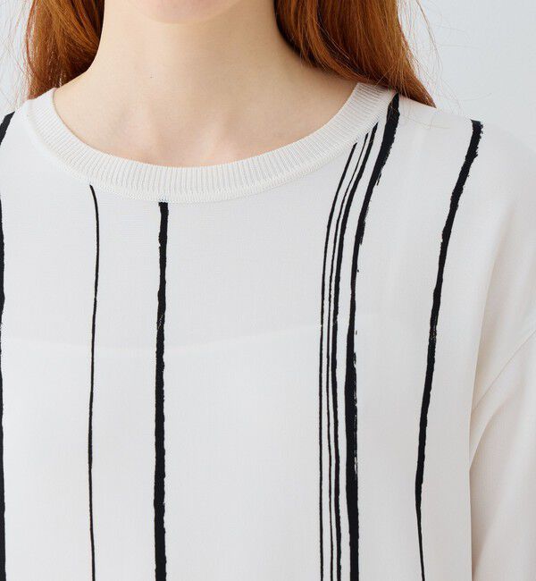 GALERIE VIE「ドローイングラインプリント クルーネックマキシワンピース」|ワンピース|