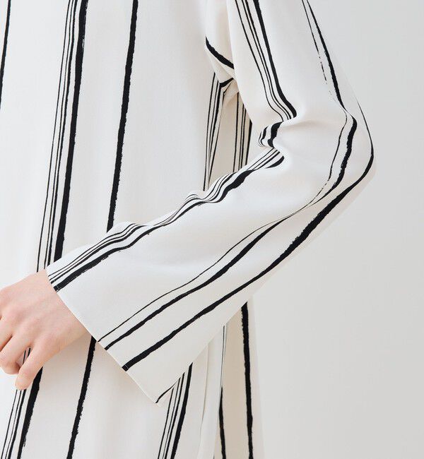 GALERIE VIE「ドローイングラインプリント クルーネックマキシワンピース」|ワンピース|