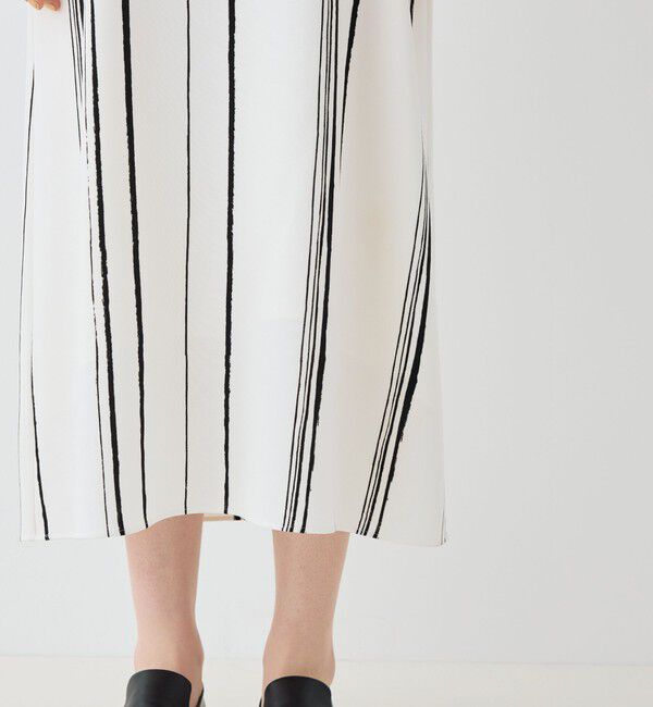 GALERIE VIE「ドローイングラインプリント クルーネックマキシワンピース」|ワンピース|