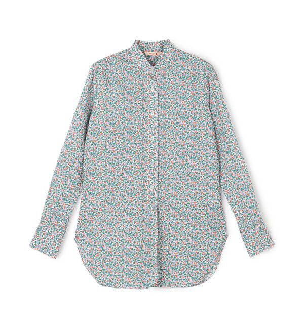 BACCA「コットンリバティプリント スプリングブラウス」|シャツ・ブラウス|54 グリーン系