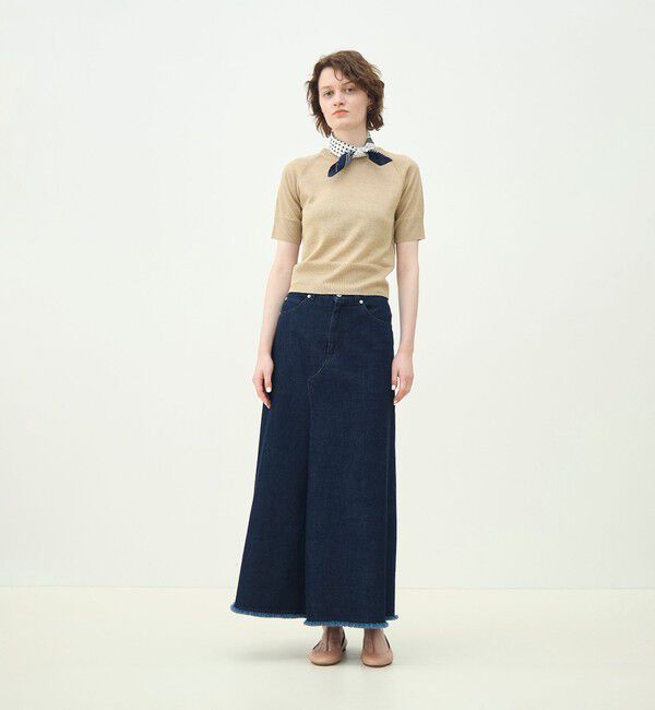 MACPHEE「プレーンリネン ハーフスリーブプルオーバー」|ニット・セーター|