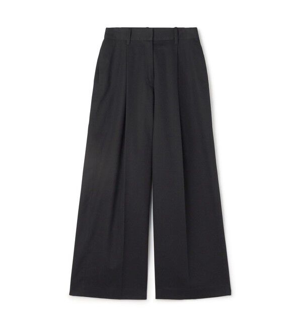 TOMORROWLAND collection「コットンカツラギ タックワイドパンツ」|その他|69 ネイビー