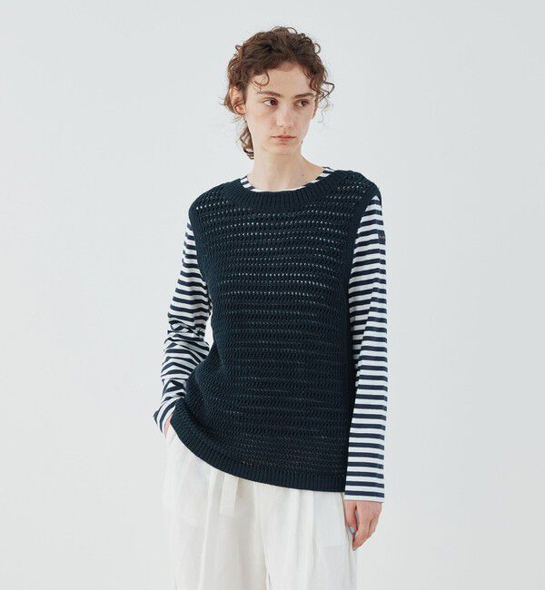 GALERIE VIE「オープンワークリネン ノースリーブプルオーバー」|ベスト・ジレ|