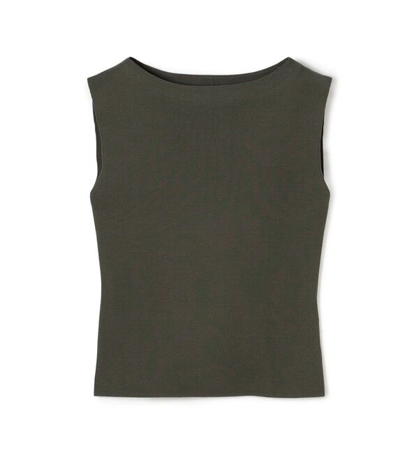 DES PRES「ハイツイストドライコットン ノースリーブプルオーバー」|ニット・セーター|57 カーキ