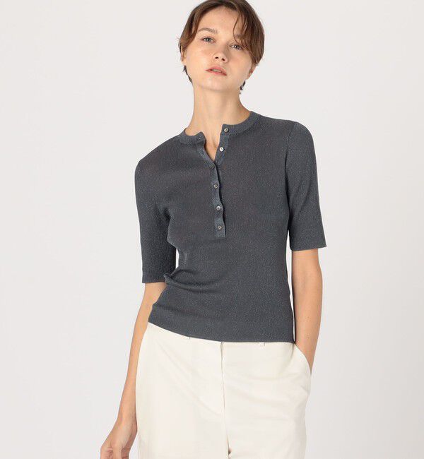 Ballsey「シアーラメリブ ヘンリーネックプルオーバー」|ニット・セーター|