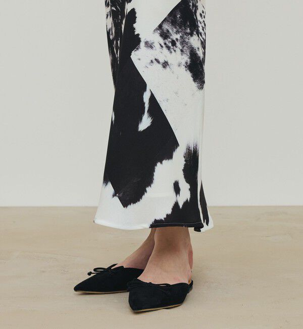 DES PRES「カウハイドプリント エラスティックストレートスカート」|タイト|