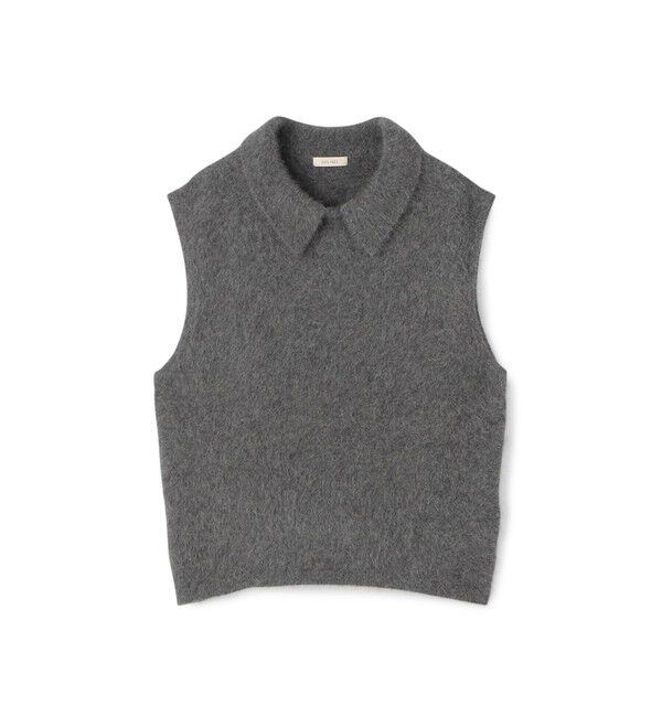 DES PRES「フォックスカシミヤ スリーブレスプルオーバー」|ニット・セーター|15 グレー