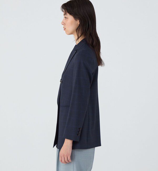 TOMORROWLAND collection「365 BLUE WINDOWPANE ダブルブレストジャケット」|テーラードジャケット|