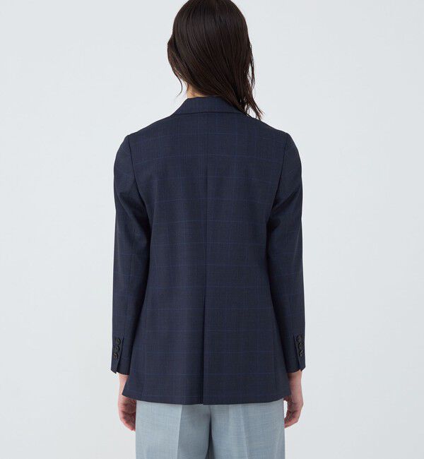 TOMORROWLAND collection「365 BLUE WINDOWPANE ダブルブレストジャケット」|テーラードジャケット|