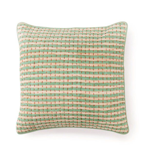 TOMORROWLAND HOME「ブロックプリントキルト クッションカバー（45cm&times;45cm）」|クッション・クッションカバー|