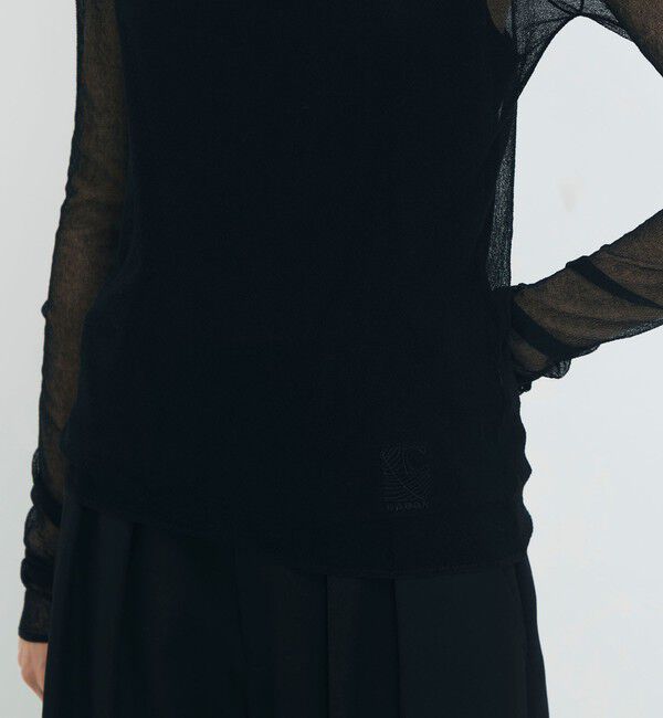 CABaN「コットンナイロンストレッチ シアークルーネックプルオーバー」|ニット・セーター|