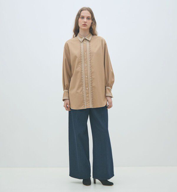 MACPHEE「コードエンブロイダリー チュニックシャツ」|シャツ・ブラウス|