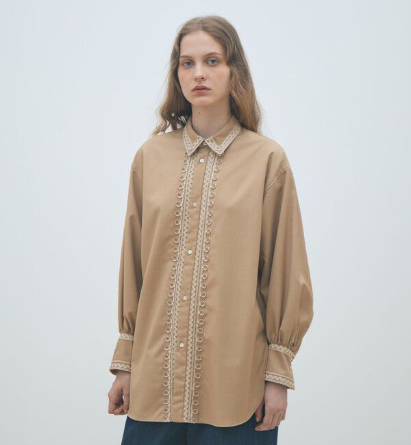 MACPHEE「コードエンブロイダリー チュニックシャツ」|シャツ・ブラウス|