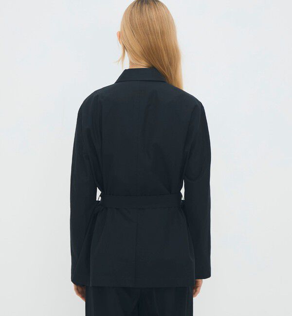 CABaN「コットンシャンブレー ベルテッドダブルブレストジャケット」|テーラードジャケット|