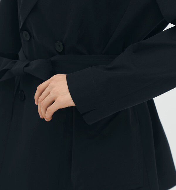 CABaN「コットンシャンブレー ベルテッドダブルブレストジャケット」|テーラードジャケット|