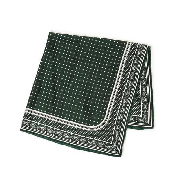 TOMORROWLAND GOODS「TOMORROWLAND シルクバンダナ柄スカーフ」|バンダナ・スカーフ|56 グリーン系