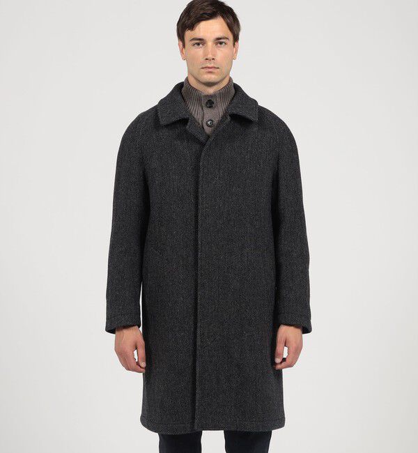 TOMORROWLAND MENS「ブリティッシュウールツイード バルカラーコート ZANIERI」|ステンカラーコート|